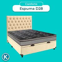 Kit Cabeceira + Cama Box Bau + Colchão Casal D28 Conforto Paropas - 2