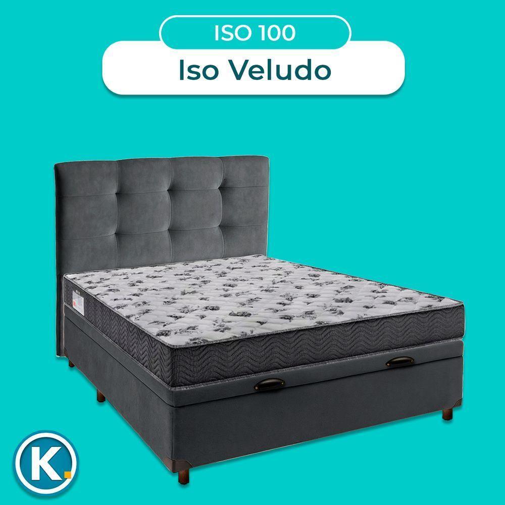 Kit Cabeceira + Cama Box Bau + Colchão Casal D33 Iso100 Ortobom - 4