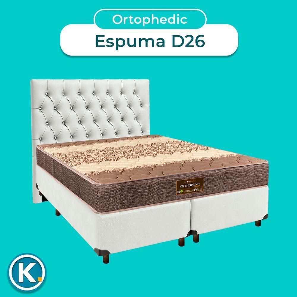 Conjunto Cama Box Branco Queen + Colchão D26 Ortophedic Sankonfort + Cabeceira - 4