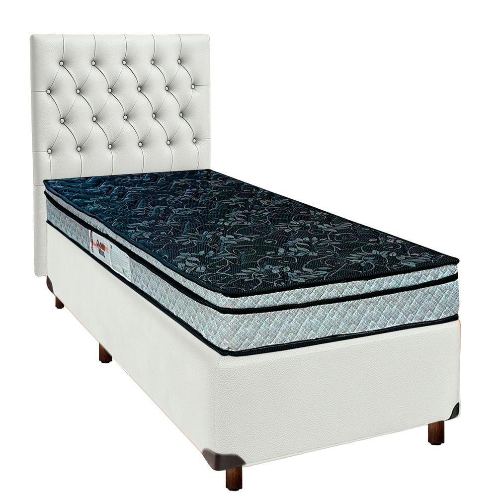 Kit Cabeceira + Cama Box + Colchão Solteiro D28 Conforto Paropas - 1