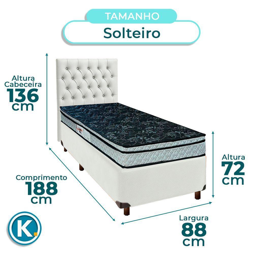 Kit Cabeceira + Cama Box + Colchão Solteiro D28 Conforto Paropas - 3