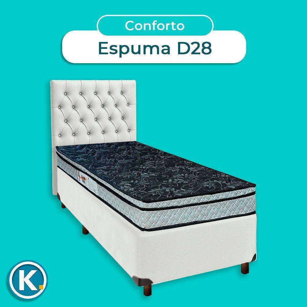 Kit Cabeceira + Cama Box + Colchão Solteiro D28 Conforto Paropas - 4