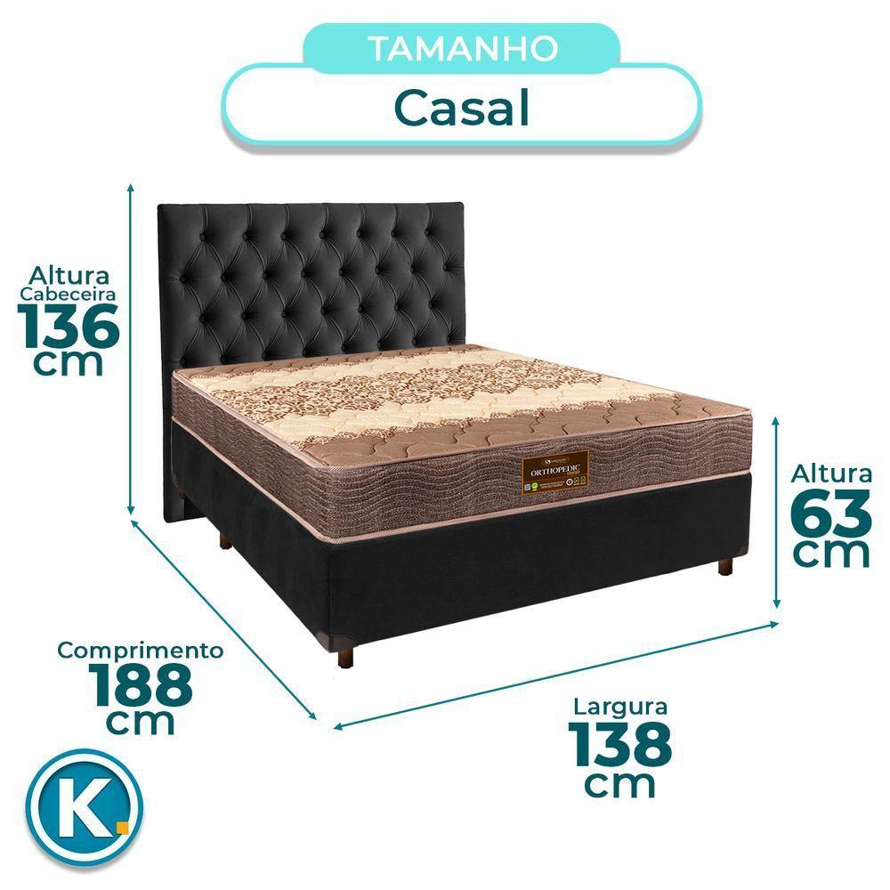 Kit Cabeceira + Cama Box + Colchão Casal D26 Ortophedic Sankonfort - 2