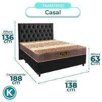 Kit Cabeceira + Cama Box + Colchão Casal D26 Ortophedic Sankonfort - 2