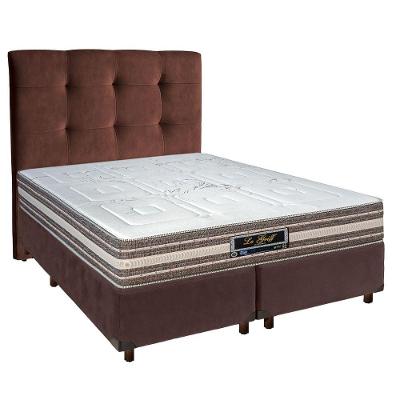 Conjunto Cama Box Blindado Casal + Colchão Molas Ensacadas Legriff Sankonfort + Cabeceira