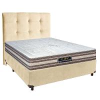 Conjunto Cama Box Perola Casal + Colchão Molas Ensacadas Legriff Sankonfort + Cabeceira - 1