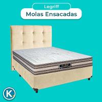 Conjunto Cama Box Perola Casal + Colchão Molas Ensacadas Legriff Sankonfort + Cabeceira - 2