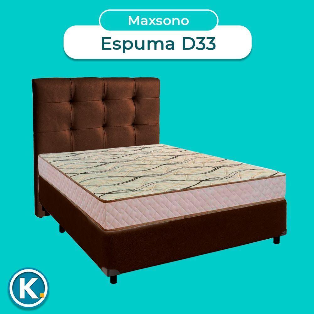 Conjunto Cama Box Marrom Casal + Colchão D33 Maxsono Paropas + Cabeceira - 4