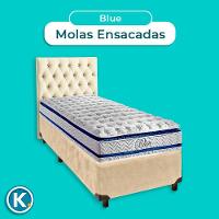 Conjunto Cama Box Perola Solteiro + Colchão Molas Ensacadas Blue Paropas + Cabeceira - 3