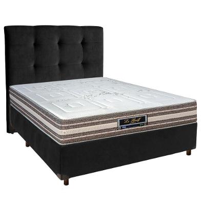 Kit Cabeceira + Cama Box + Colchão Casal Molas Ensacadas Legriff Sankonfort