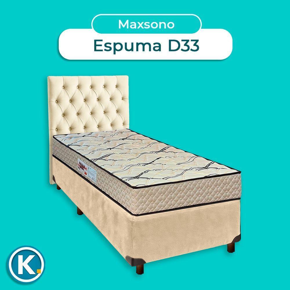 Kit Cabeceira + Cama Box + Colchão Solteiro D33 Maxsono Paropas - 4