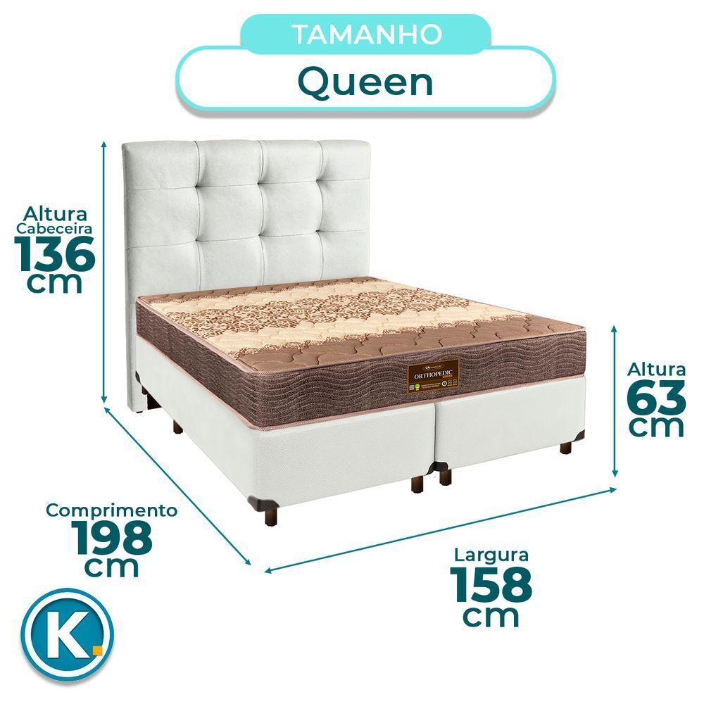 Kit Cabeceira + Cama Box + Colchão Queen D26 Ortophedic Sankonfort - 3