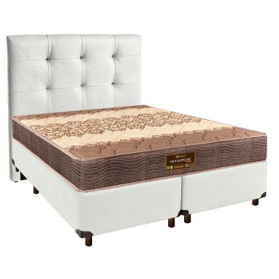 Kit Cabeceira + Cama Box + Colchão Queen D26 Ortophedic Sankonfort