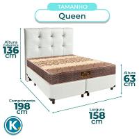 Kit Cabeceira + Cama Box + Colchão Queen D26 Ortophedic Sankonfort - 3