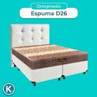 Kit Cabeceira + Cama Box + Colchão Queen D26 Ortophedic Sankonfort