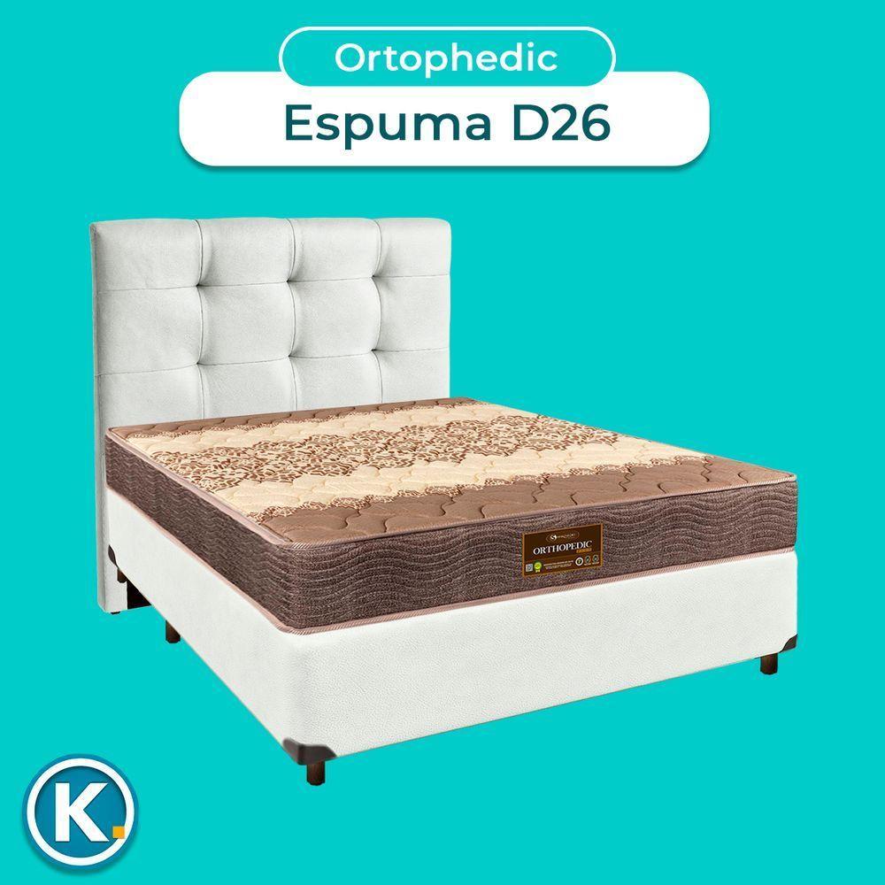 Conjunto Cama Box Branco Casal + Colchão D26 Ortophedic Sankonfort + Cabeceira - 4