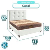 Conjunto Cama Box Branco Casal + Colchão D26 Ortophedic Sankonfort + Cabeceira - 3