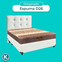 Conjunto Cama Box Branco Casal + Colchão D26 Ortophedic Sankonfort + Cabeceira