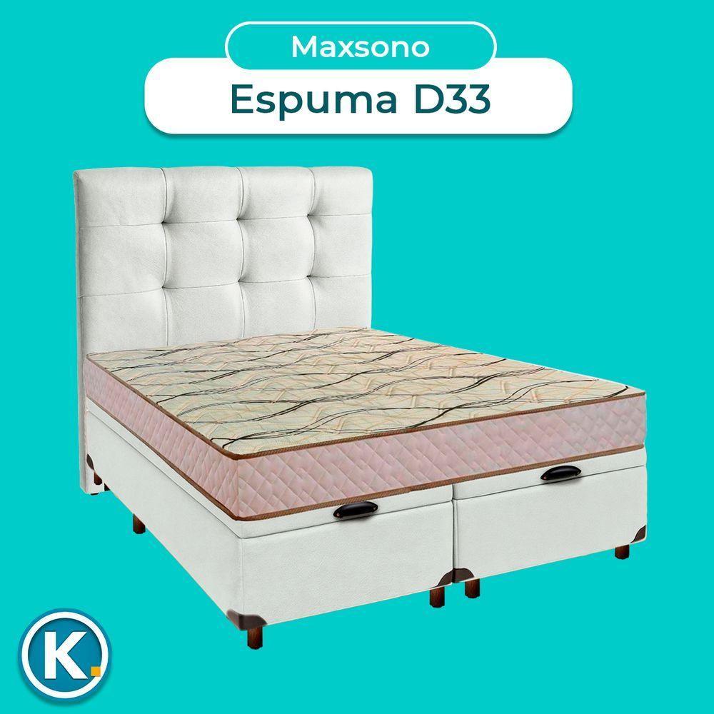 Conjunto Cama Box Bau Blindado Casal + Colchão D33 Maxsono Paropas + Cabeceira - 4