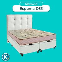 Conjunto Cama Box Bau Blindado Casal + Colchão D33 Maxsono Paropas + Cabeceira