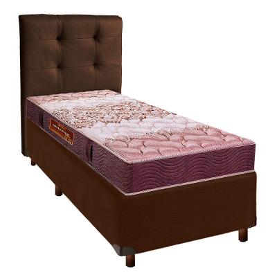 Cama Box + Colchão Solteiro D26 Ortophedic Sankonfort + Cabeceira Estofada