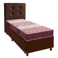 Cama Box + Colchão Solteiro D26 Ortophedic Sankonfort + Cabeceira Estofada - 1