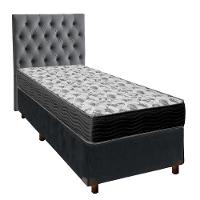 Cama Box + Colchão Solteiro Ortobom D33 Iso100 + Cabeceira Estofada - 1