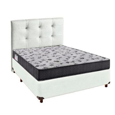 Cama Box + Colchão Casal Ortobom D33 Iso100 + Cabeceira Estofada