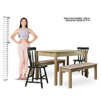 Mesa De Jantar Ditália 2 Bancos 2 Cadeiras Diamond