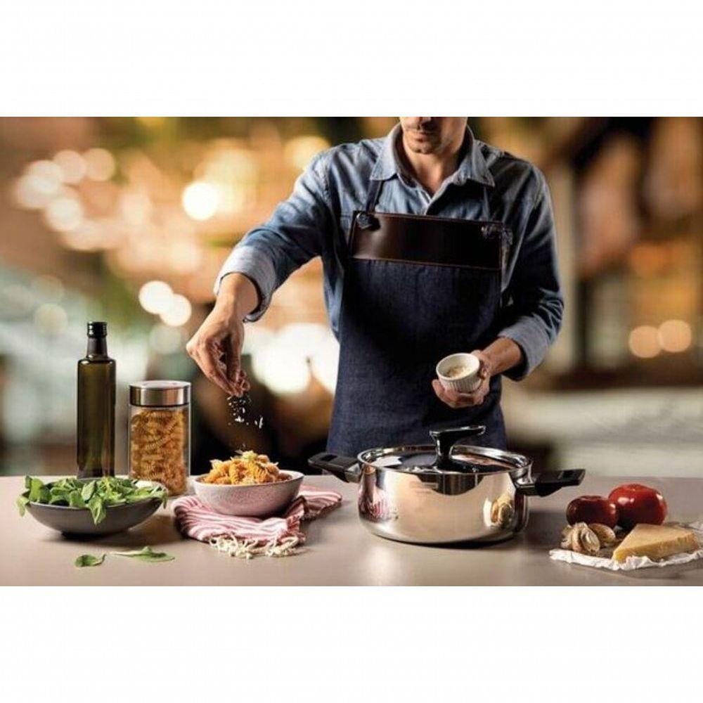 Caçarola Rasa Tramontina Grano Baquelite 24cm Em Inox Com Corpo Triplo - 2