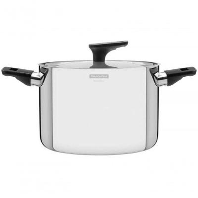 Caldeirão Tramontina Grano Baquelite 24cm Em Inox Com Corpo Triplo