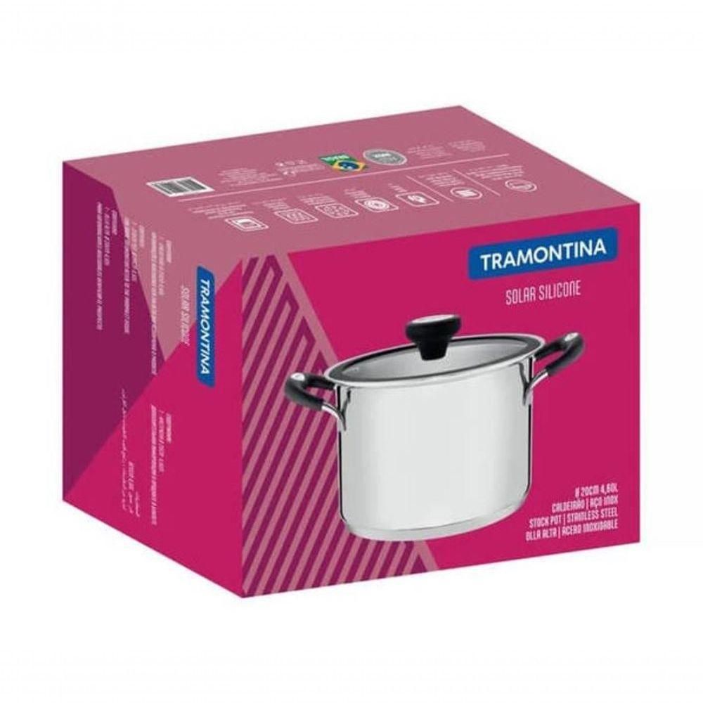 Caldeirão Tramontina Solar Silicone 20cm Em Aço Inox - 3