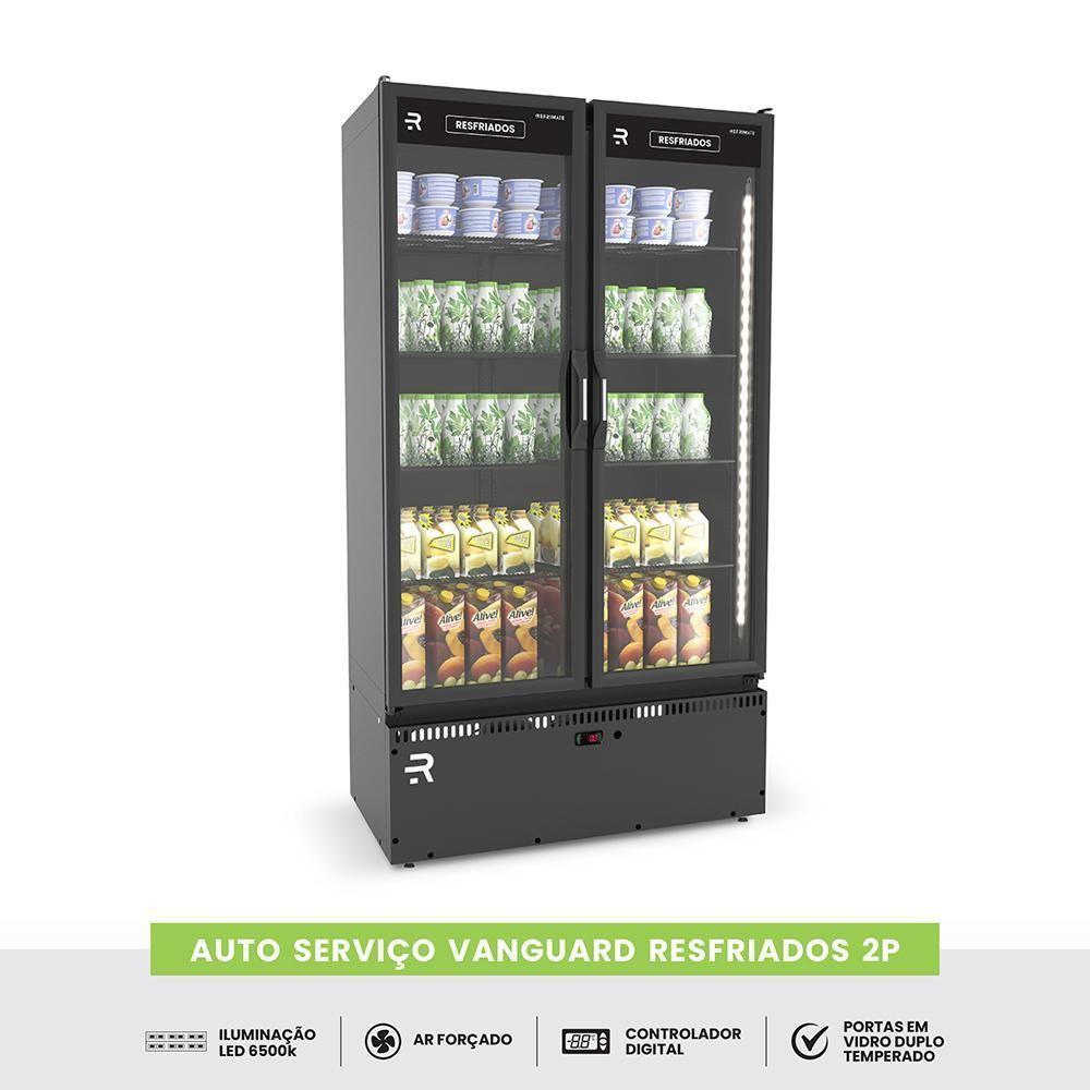 Auto Serviço Vanguard Resfriados Expositor 2 Portas 0 A 7 ºc Asvr2ppp Preto-preto 220v - Refrimate - 5