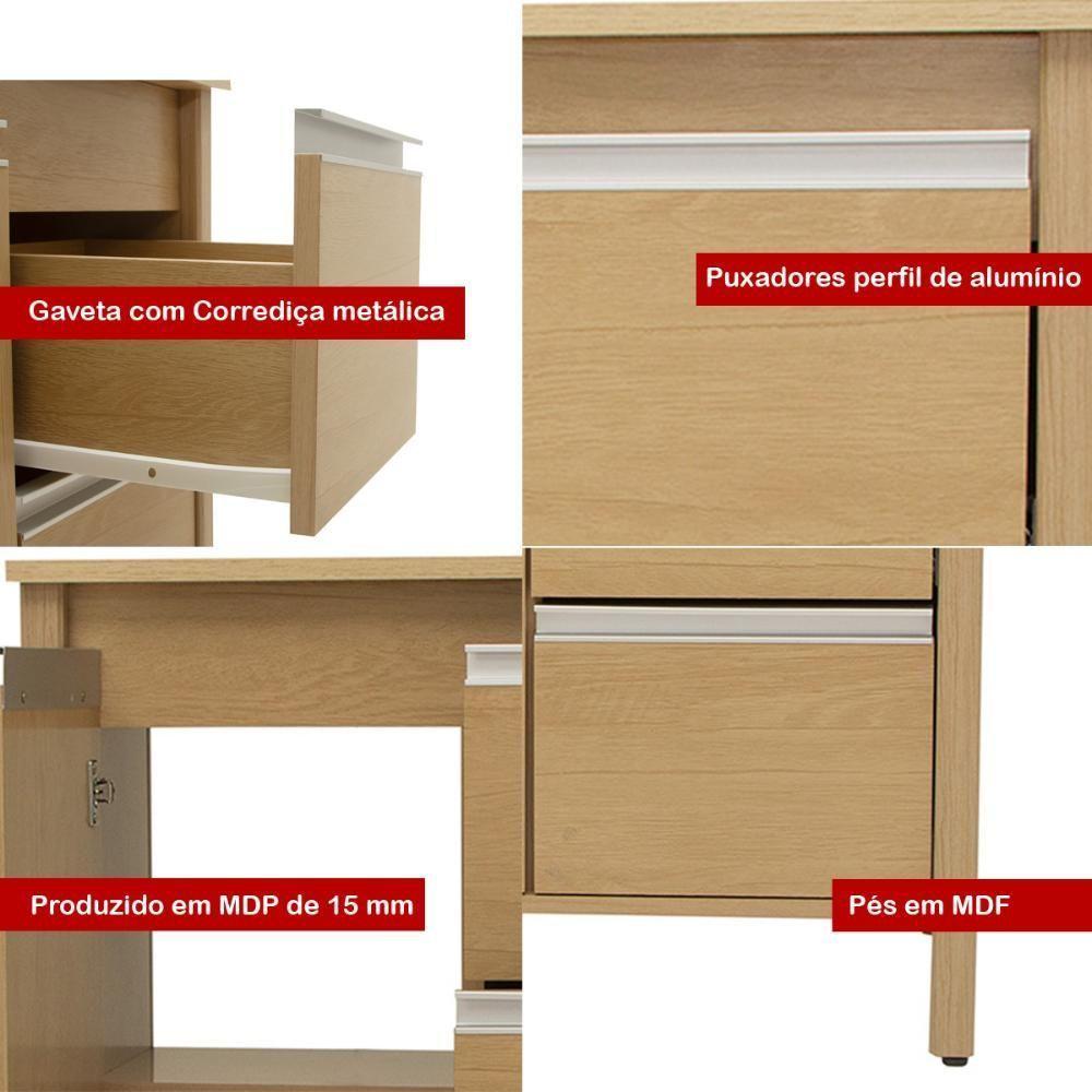 Gabinete Armário Banheiro Ditália 1 Porta 3 Gavetas Bn-08 Riviera - 8