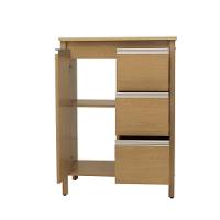 Gabinete Armário Banheiro Ditália 1 Porta 3 Gavetas Bn-08 Riviera - 5