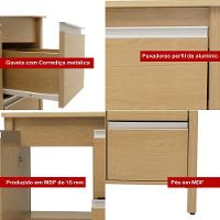 Gabinete Armário Banheiro Ditália 1 Porta 3 Gavetas Bn-08 Riviera - 8