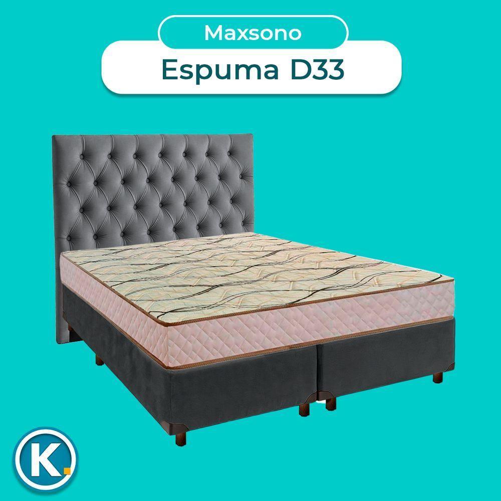 Cama + Box Blindado E Colchão D33 Casal - Maxsono Paropas + Cabeceira - 4
