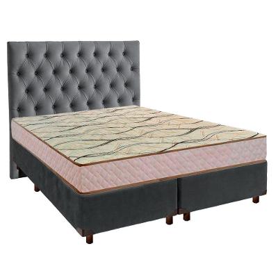 Cama + Box Blindado E Colchão D33 Casal - Maxsono Paropas + Cabeceira