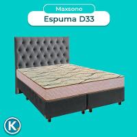 Cama + Box Blindado E Colchão D33 Casal - Maxsono Paropas + Cabeceira