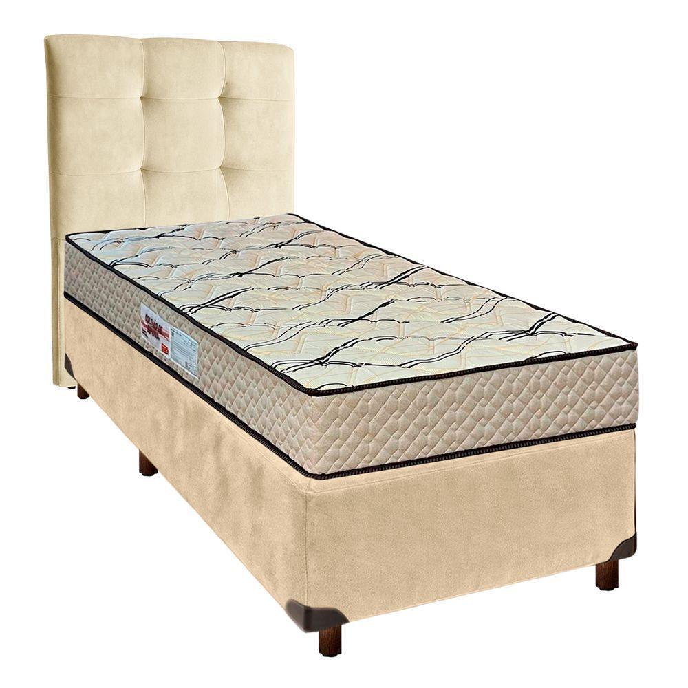 Cama + Box Perola E Colchão D33 Solteiro - Maxsono Paropas + Cabeceira - 1