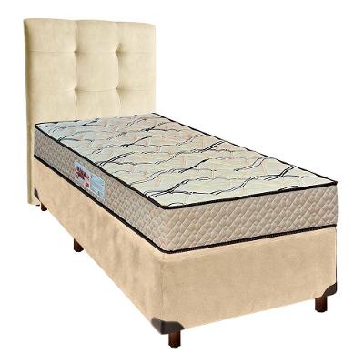 Cama + Box Perola E Colchão D33 Solteiro - Maxsono Paropas + Cabeceira