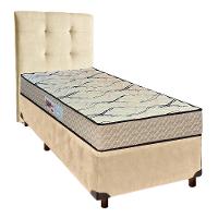 Cama + Box Perola E Colchão D33 Solteiro - Maxsono Paropas + Cabeceira - 1
