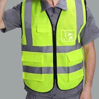 Colete Faixa Sinalizador Epi Refletivo Kit 15 Unidades Blusao Fluorescente Obra Bolsos Ziper Segurança - 6