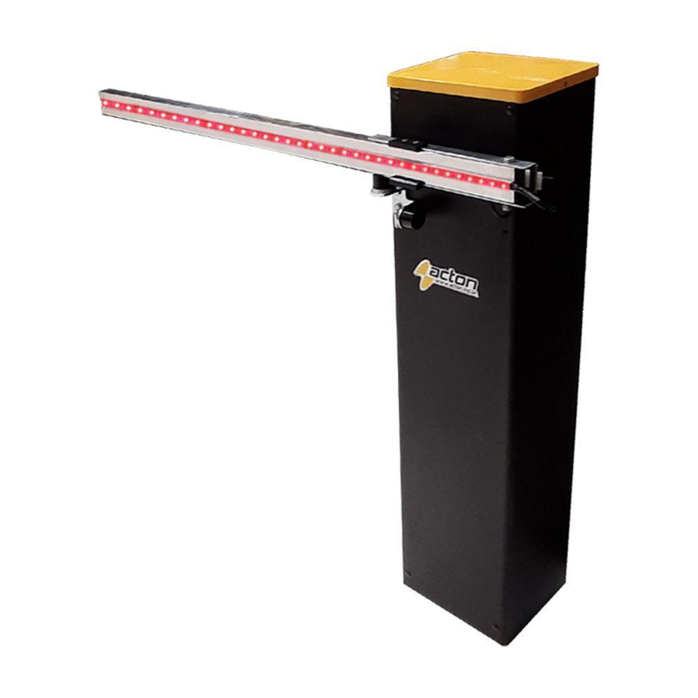 Cancela Automática Para Estacionamentos Modelo Slim V2 4,00m Com Kit Led Acton Cinza - 1