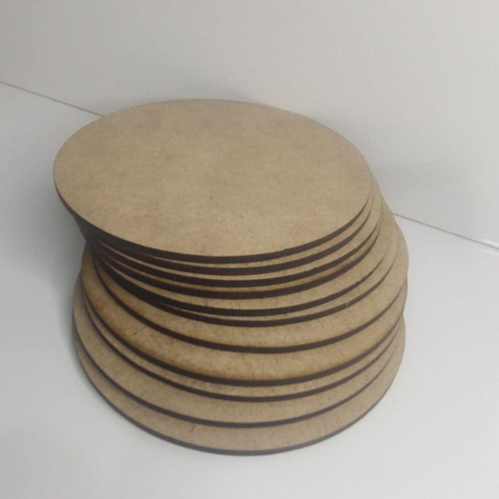 100 Bolacha Aplique Mdf Cru 5cm Base-suporte - 6