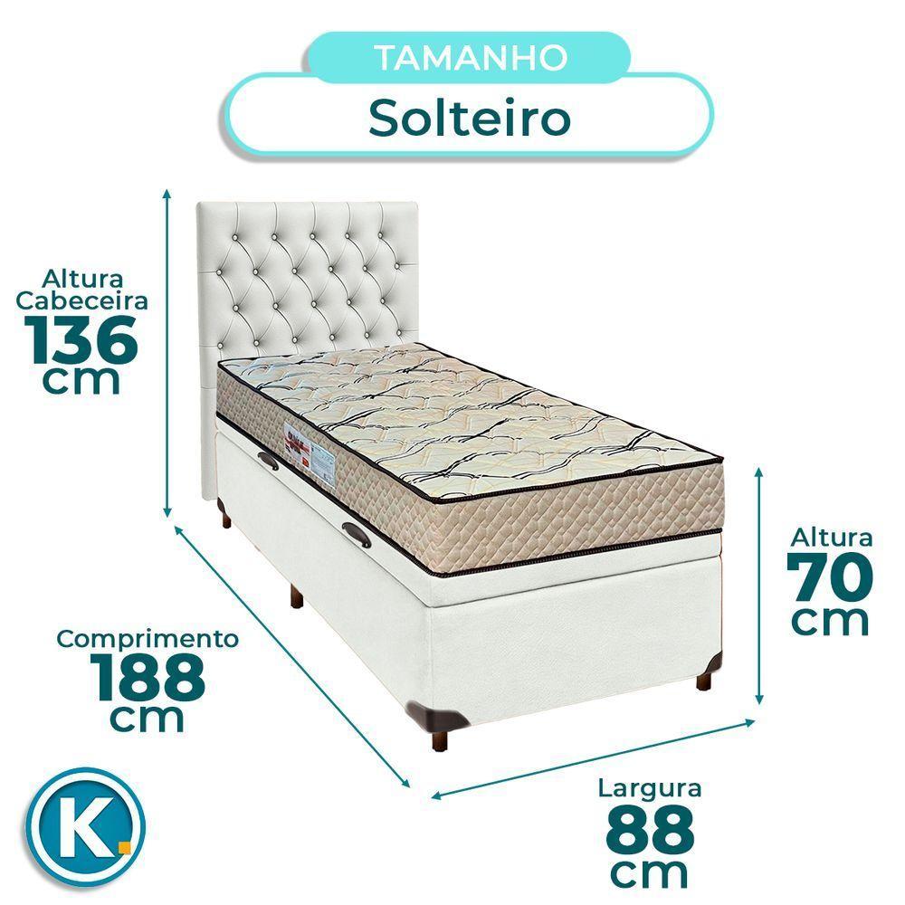 Cama + Bau Blindado E Colchão D33 Solteiro - Maxsono Paropas + Cabeceira - 3