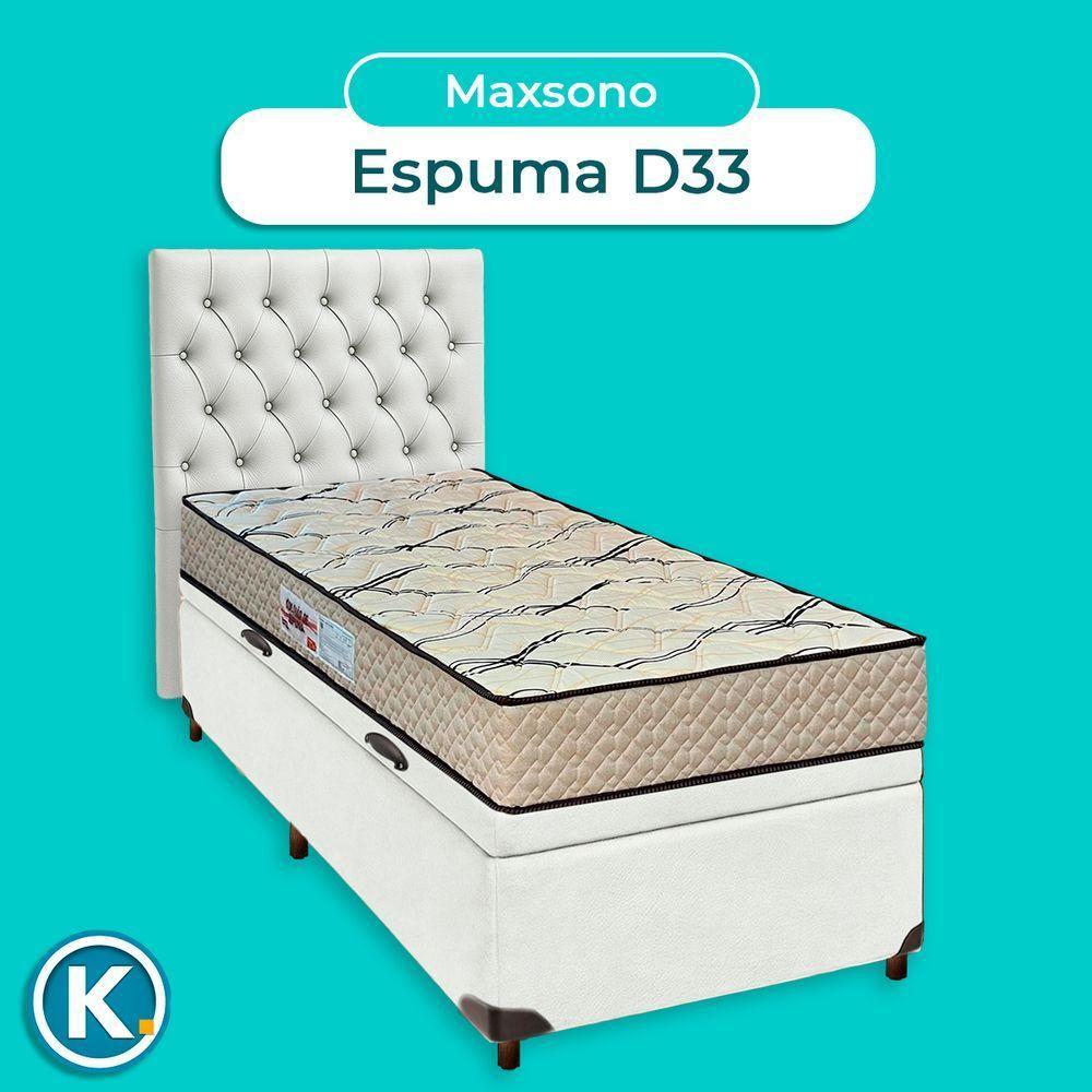 Cama + Bau Blindado E Colchão D33 Solteiro - Maxsono Paropas + Cabeceira - 4