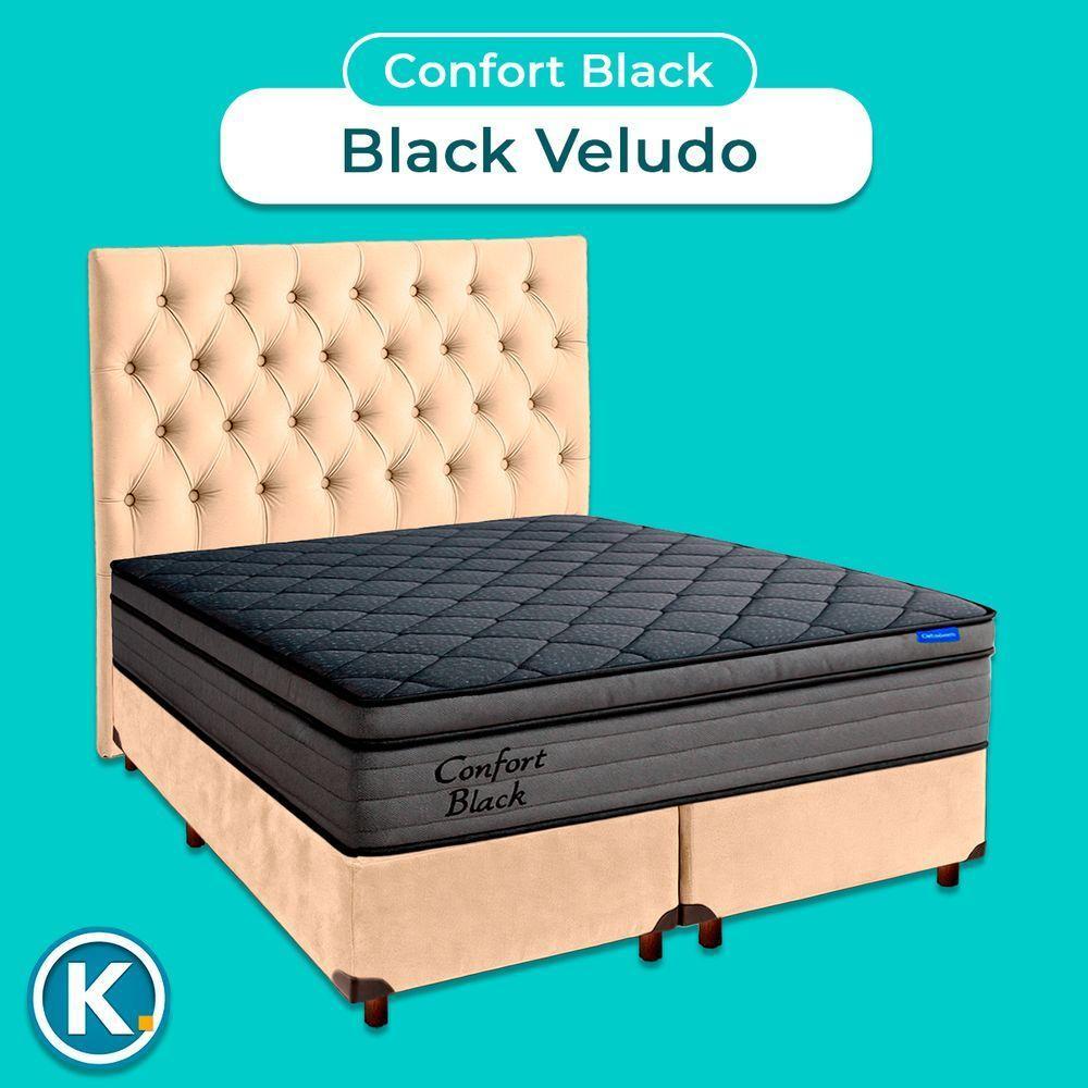 Box Perola + Cabeceira + Colchão Queen Confort Black Ortobom - 4