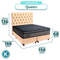 Box Perola + Cabeceira + Colchão Queen Confort Black Ortobom - 3