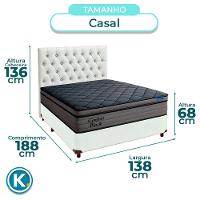 Box Branco + Cabeceira + Colchão Casal Confort Black Ortobom - 3